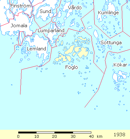 Map showing Finland parishes featuring Föglö