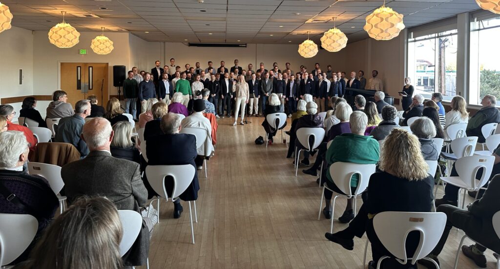 Akademen choir performs at Swedish Club in Seattle.