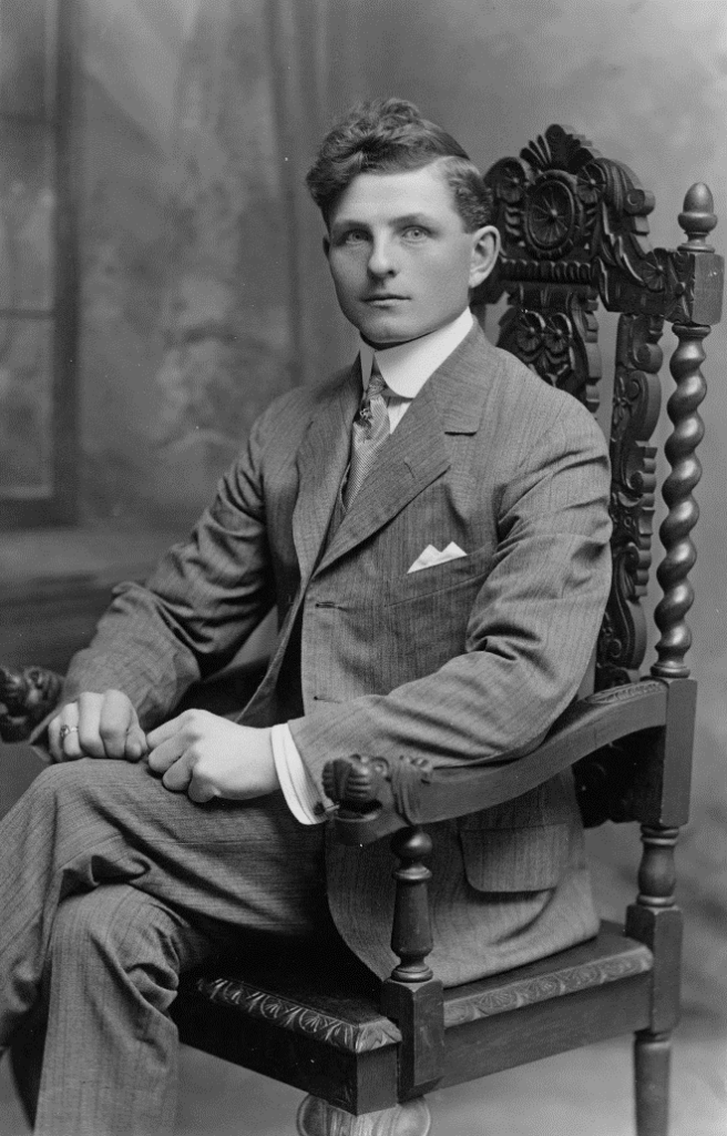 Photo of Hugo Theodor Nilsson Sandkulla, who became Hugo Theodore Nelson, as a young man in the United States. Photo from the Nelson Family Collection.